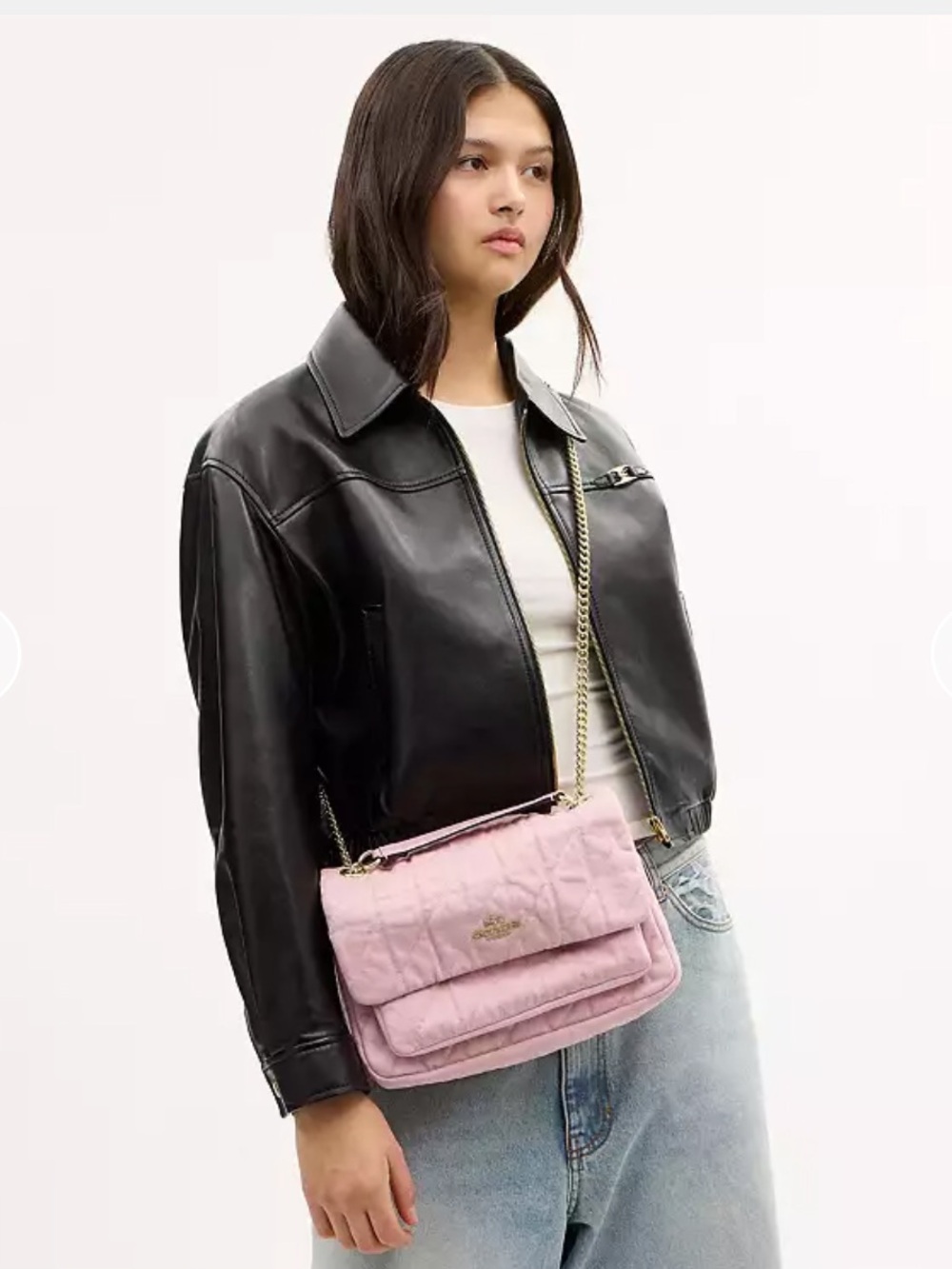 Elodie Crossbody Bag
In Loved pink Denim With Quilting - Picture 8 of 10